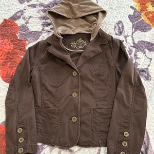 Sonoma Chocolate Brown Hooded Utility Jacket